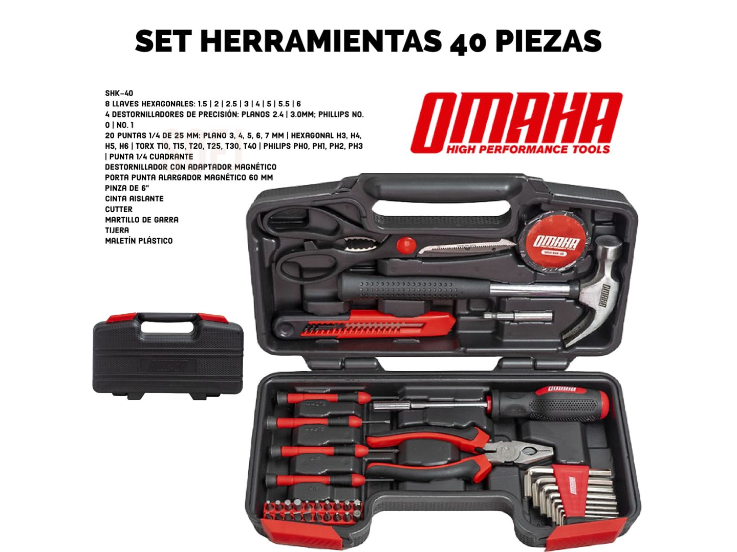 Set herramientas 40p