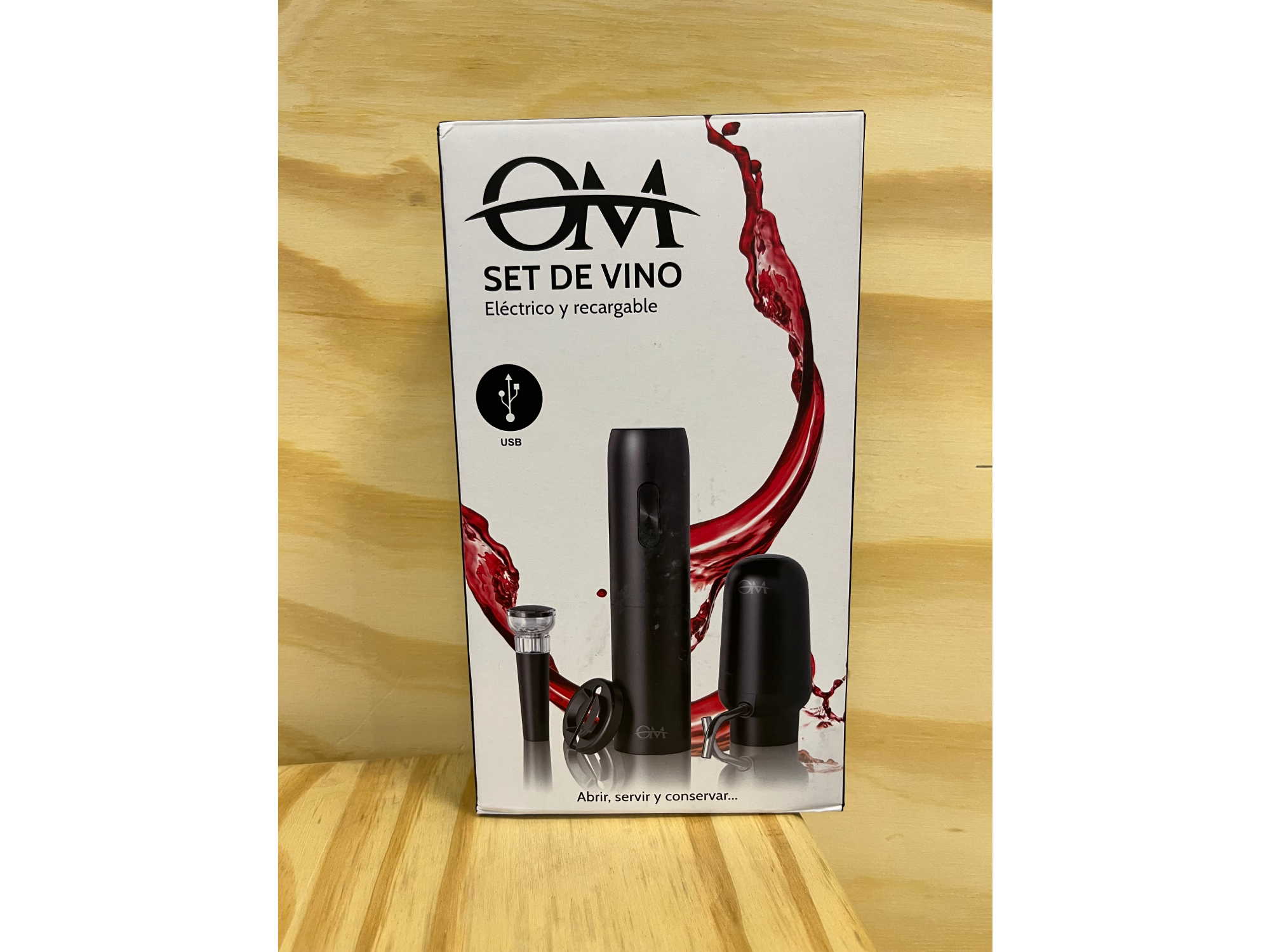 Abridor de vino completo