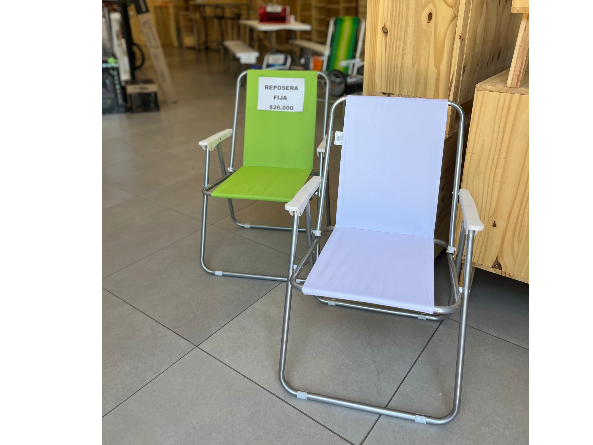 Reposera fija aluminio