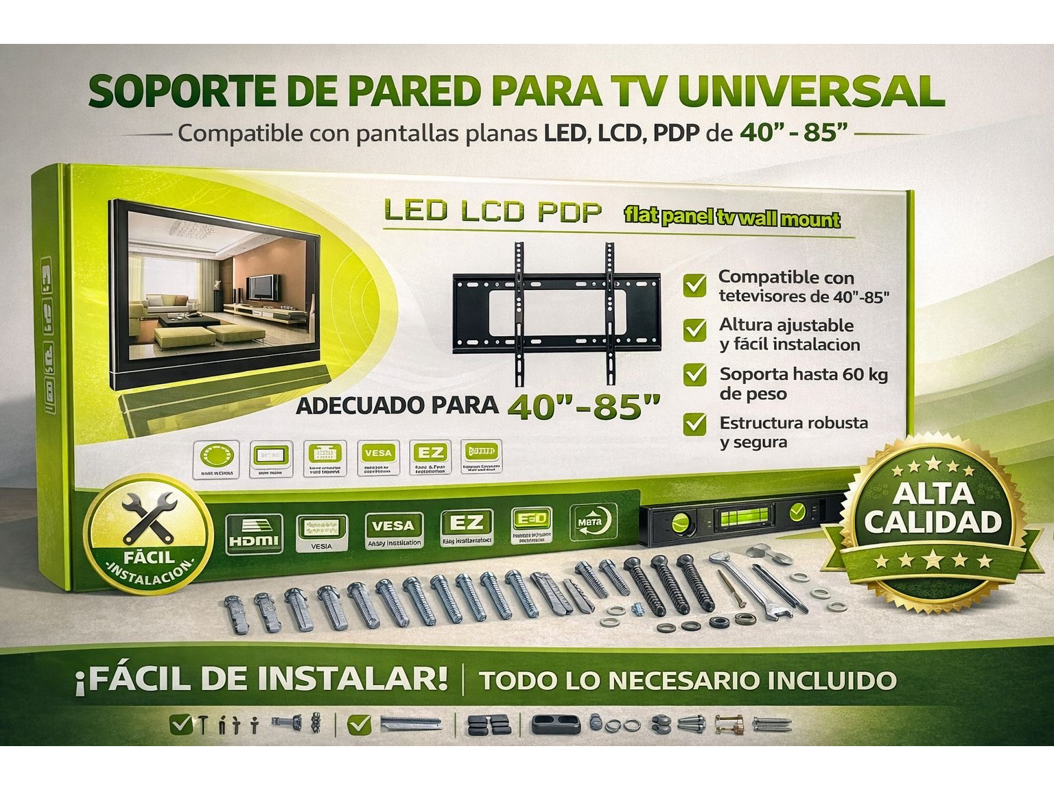 Soporte fijo 40' a 80'