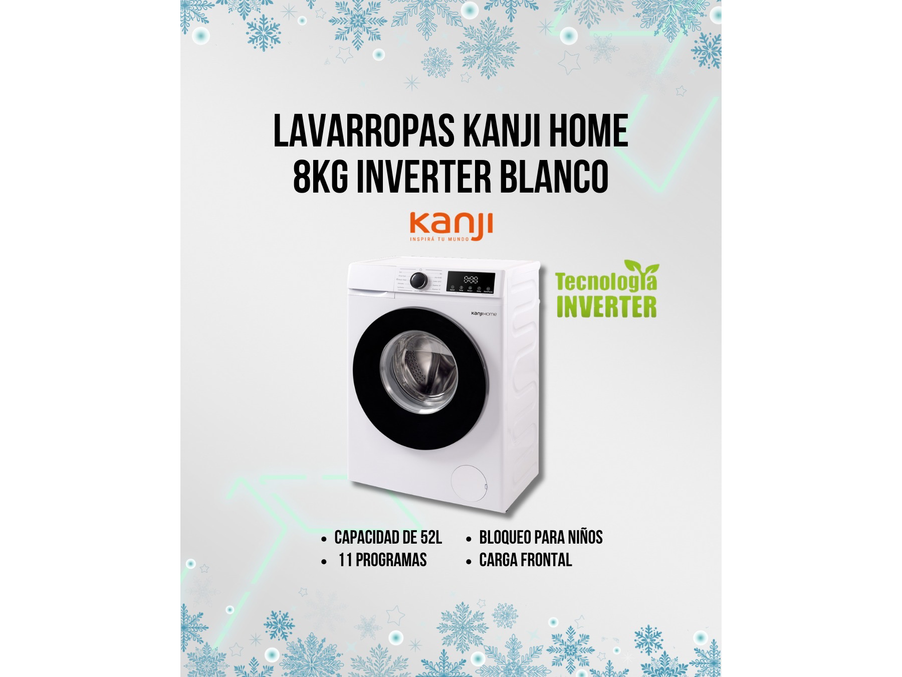 Lavarropa automático 8kg