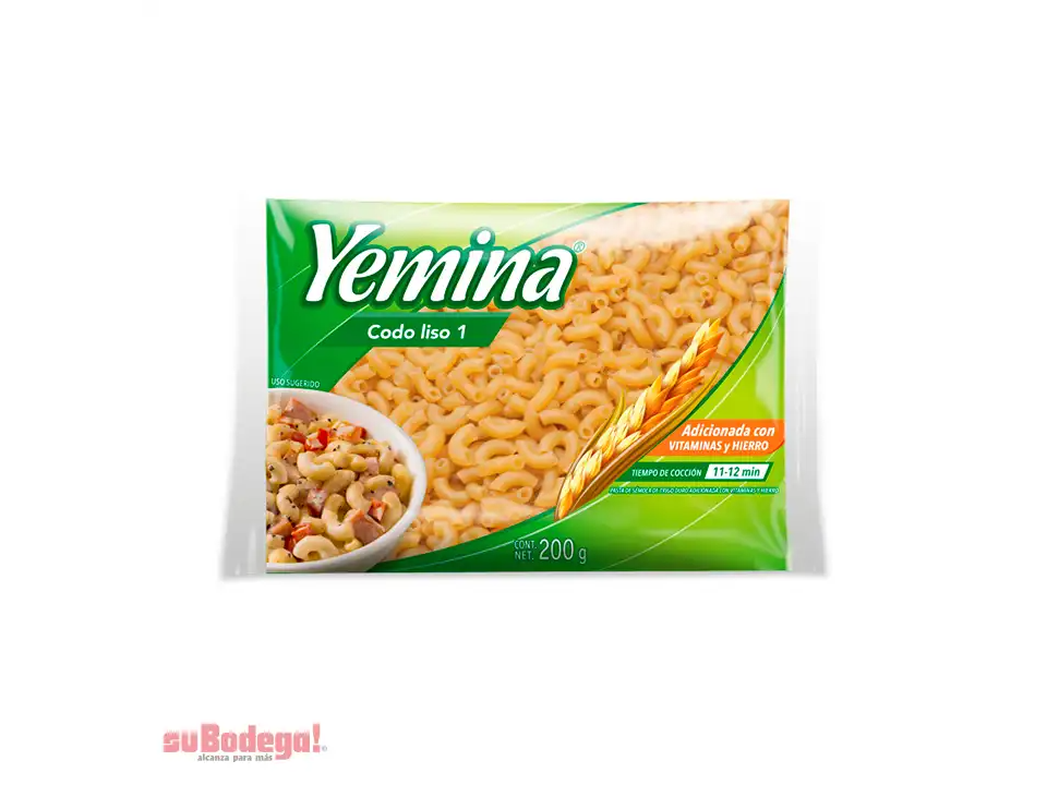 Pasta Yemina Codo Liso 1 200gr