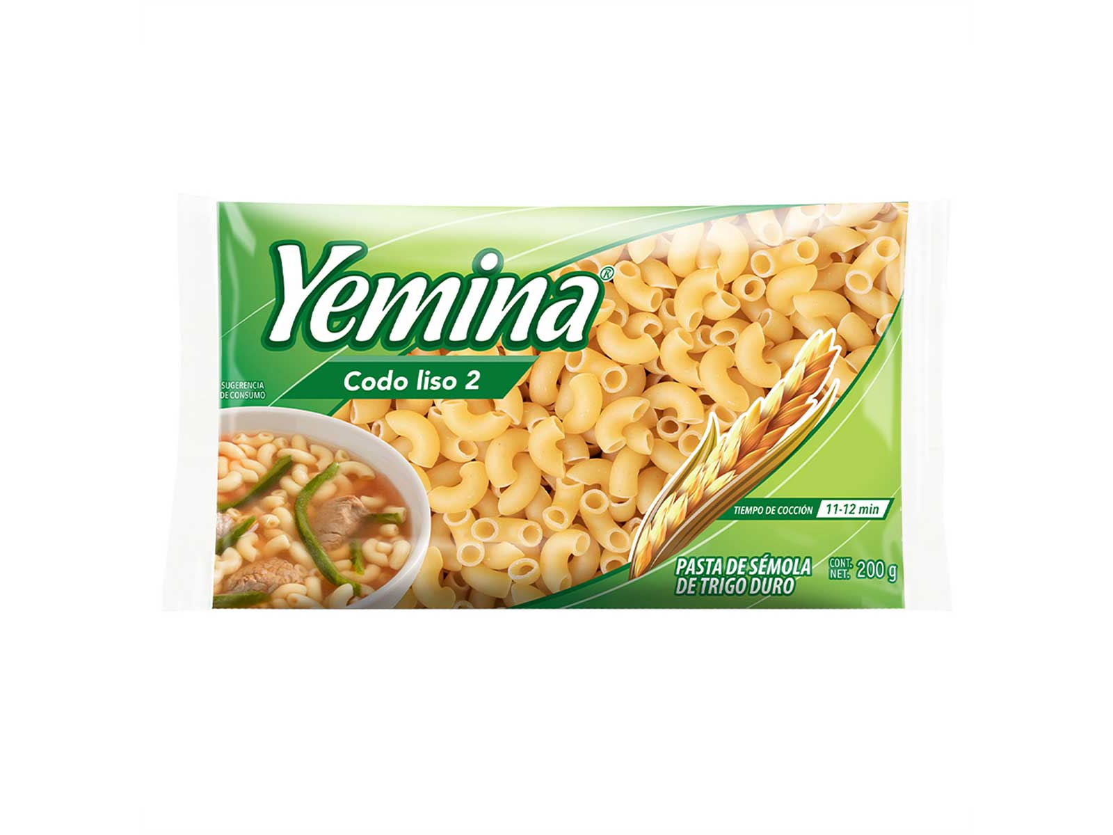 Pasta Yemina Codo Liso 2 200gr