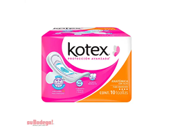 toalla sanitaria kotex anatomica con alas 10pz
