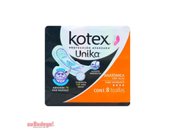 toalla sanitaria kotex u by anatomica 8pz