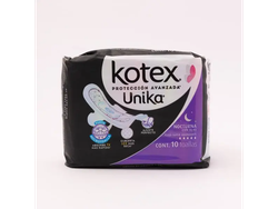 toalla sanitaria kotex u by nocturna con alas 10 pz