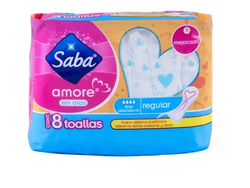 toalla sanitaria saba amore regular sin alas 8pz
