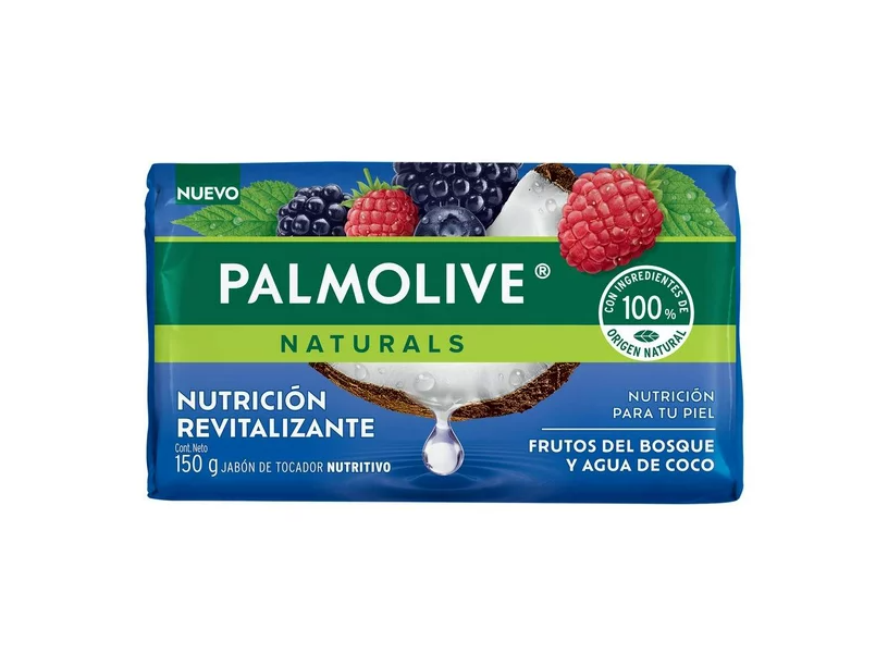 jabon toc. Palmolive naturals frutos del bosque y agua de coco 120gr