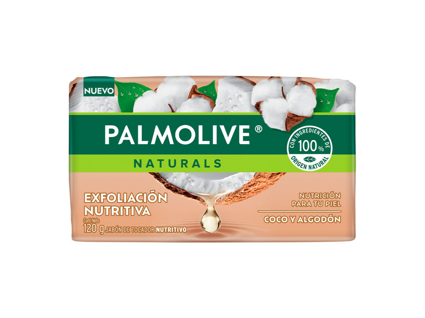 Jabon Tocador Palmolive Coco y Algodón 120gr