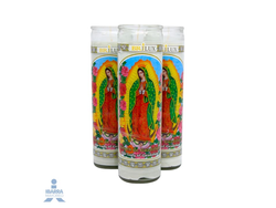 VELADORA BRILUX PARAFINA VIRGEN DE GUADALUPE 105B