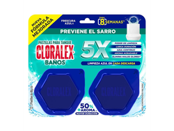 pastilla sanitaria cloralex banos azul 40g