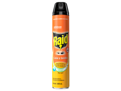 insecticida raid casa y jardin naranja 400ml