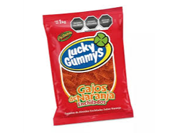 D. Gomitas Lucky gajos de naranja enchilados 1kg