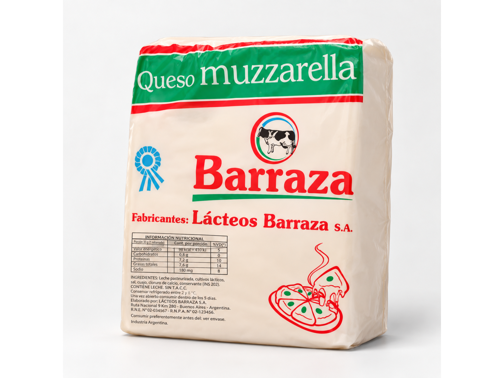 Plancha (Mozzarella) Barraza x 10 kilos