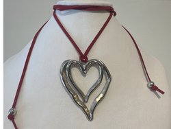 Choker doble corazón