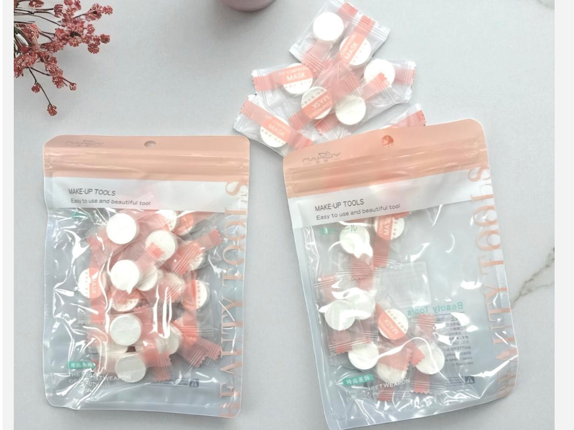 Mascarilla facial comprimida