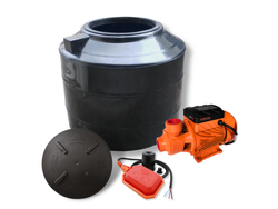 Tanque bicapa 400 lts + Automático + Bomba periférica Hamilton