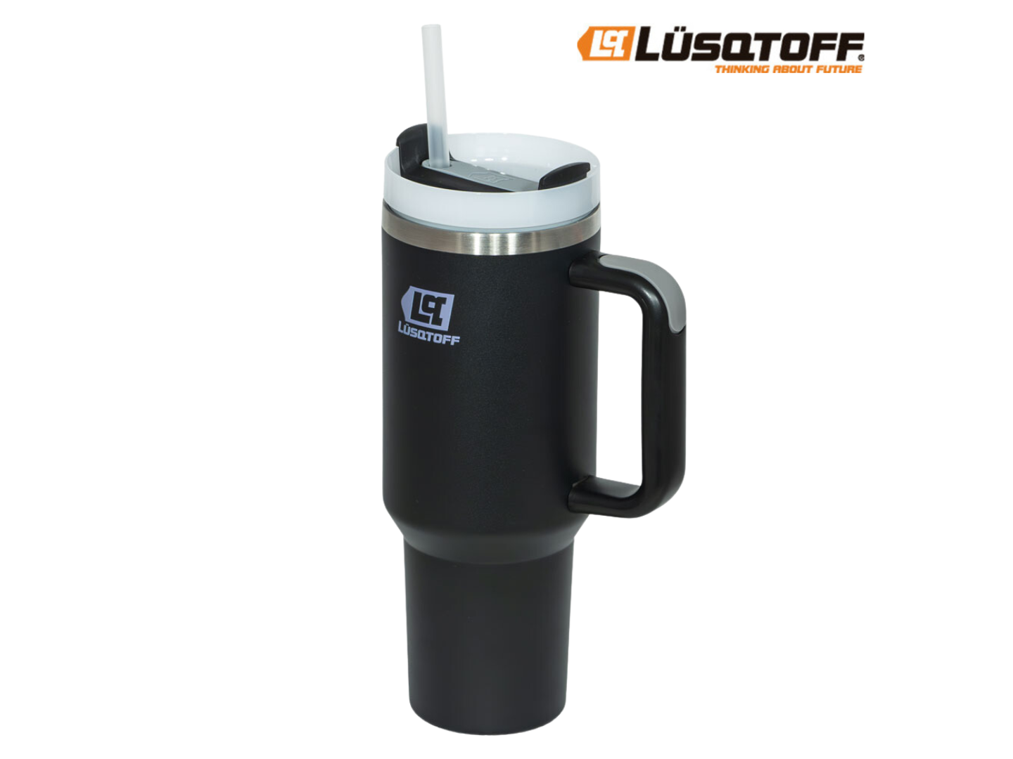 Vaso termico negro 1,2 lts con tapa - Lusqtoff