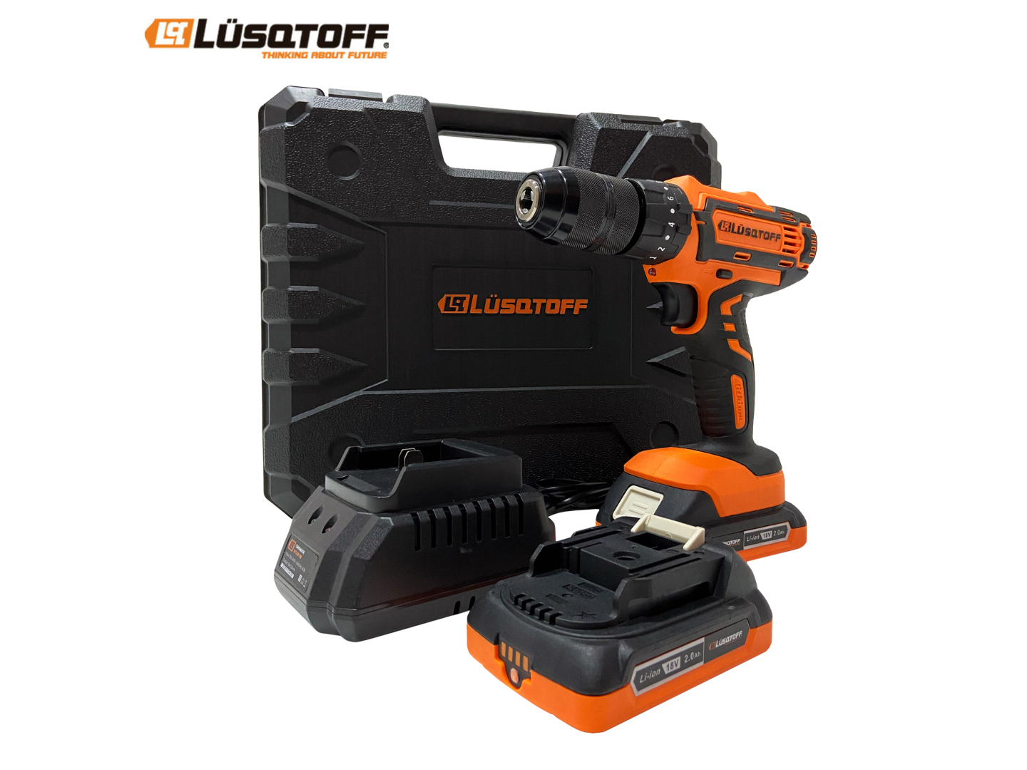 Taladro a batería con percutor - Lusqtoff