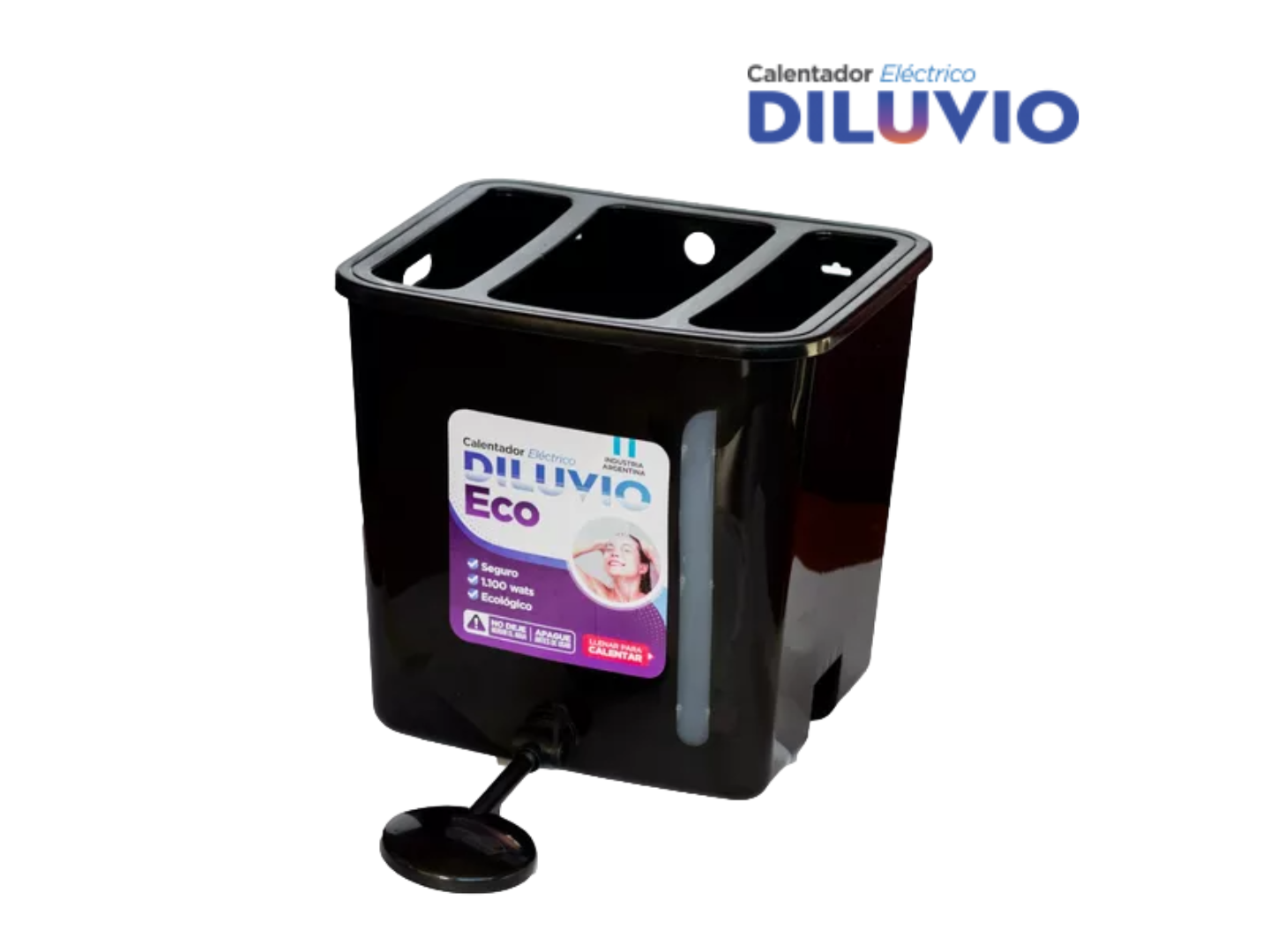 Calefón plástico 20 lts - eco black - Diluvio