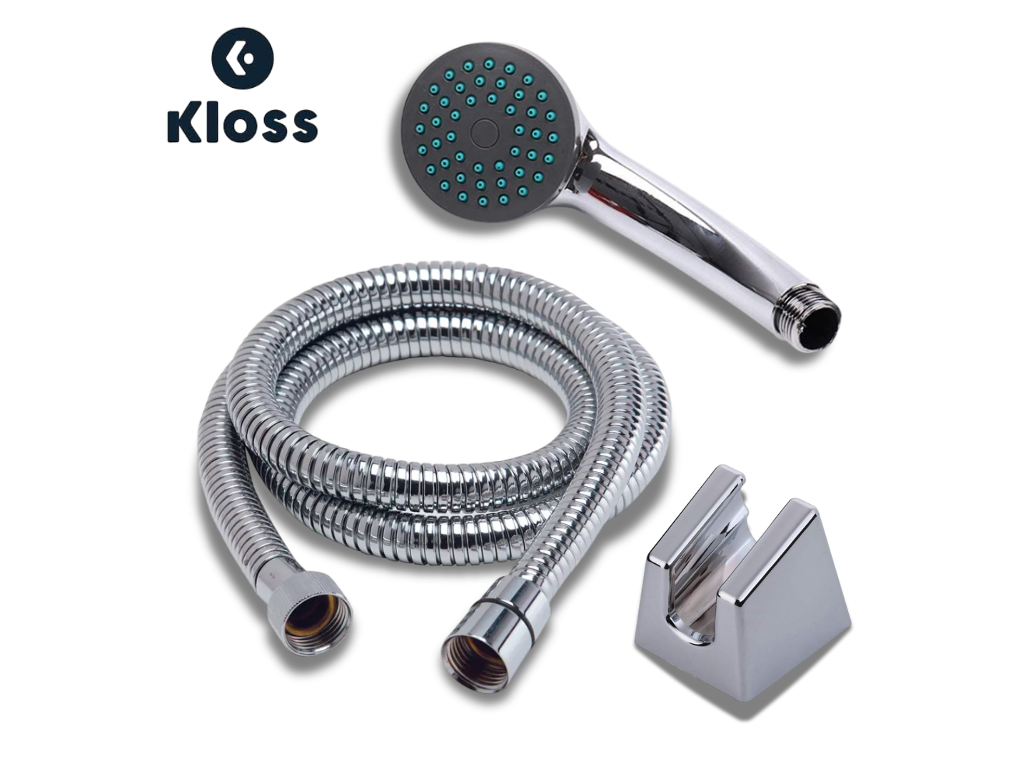 Duchador completo c/flexible cromado - Kloss