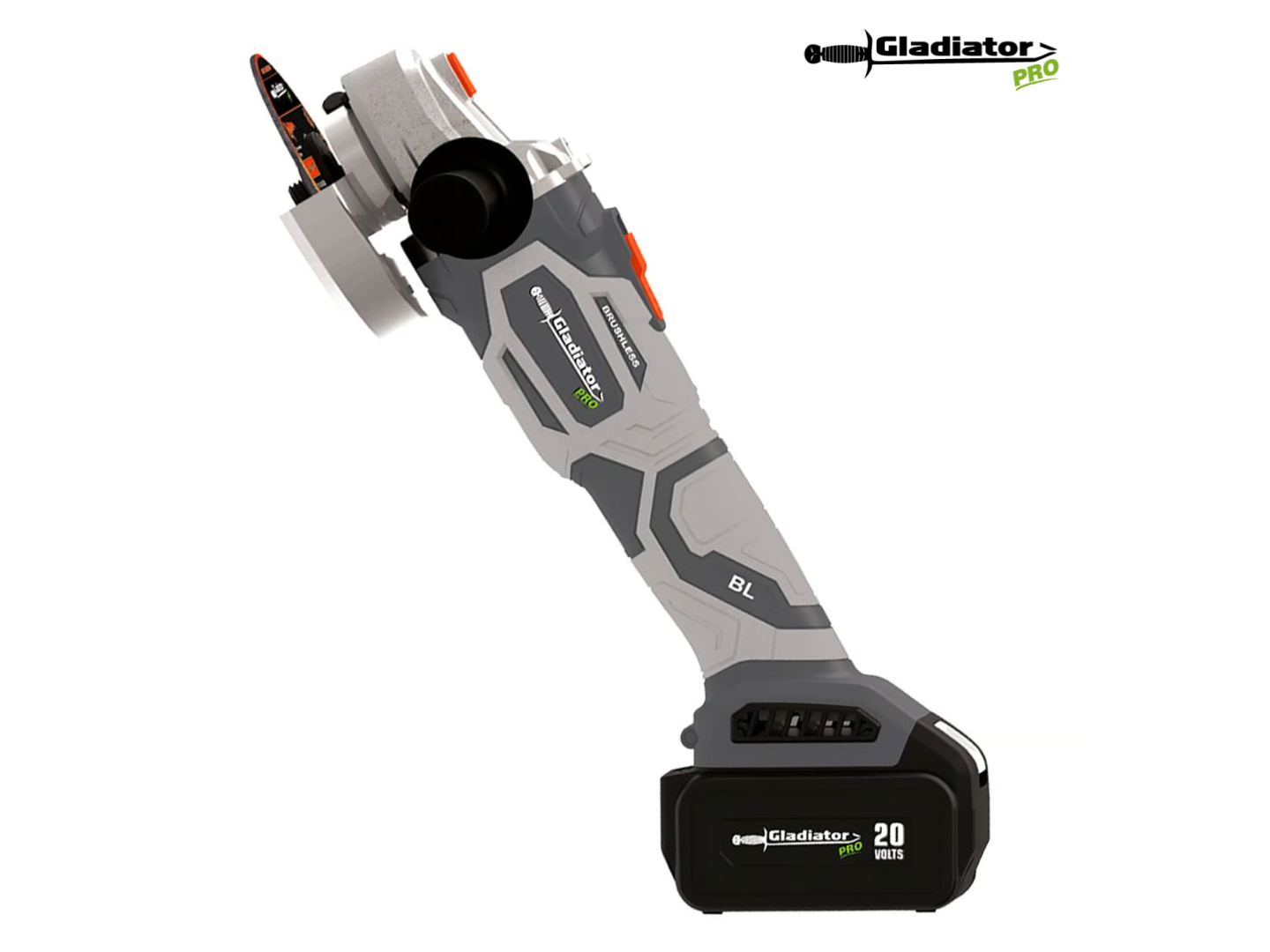 Amoladora angular inalámbrica brushless 20V - Gladiator / AA11115/20C1
