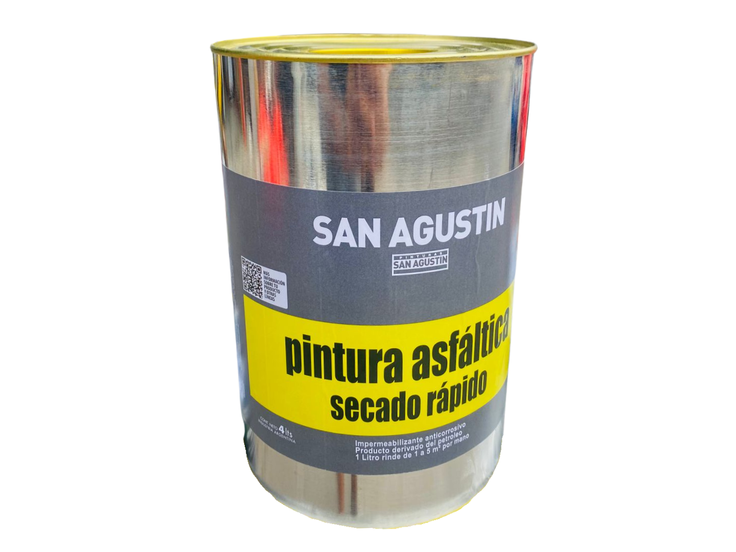 Pintura asfáltica secado rápido 4 litros - San Agustín / PASFSR4