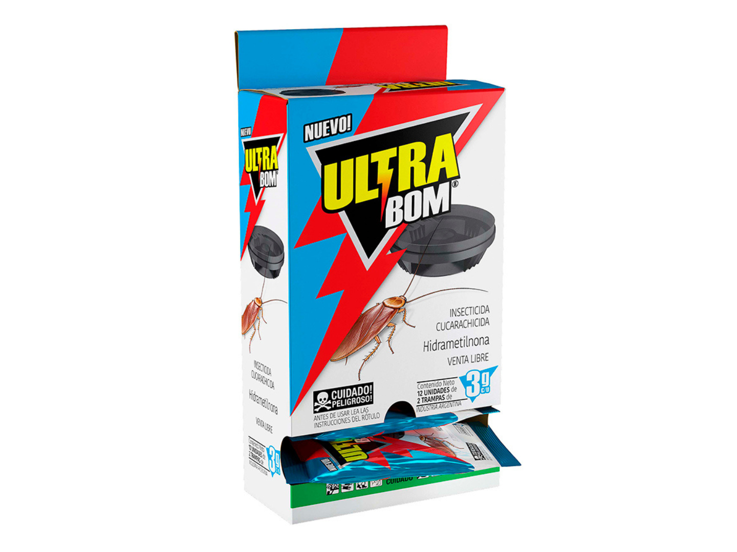 Cucarachicida en cebo flow pack x2 unid - Ultra Bom / 6-1058