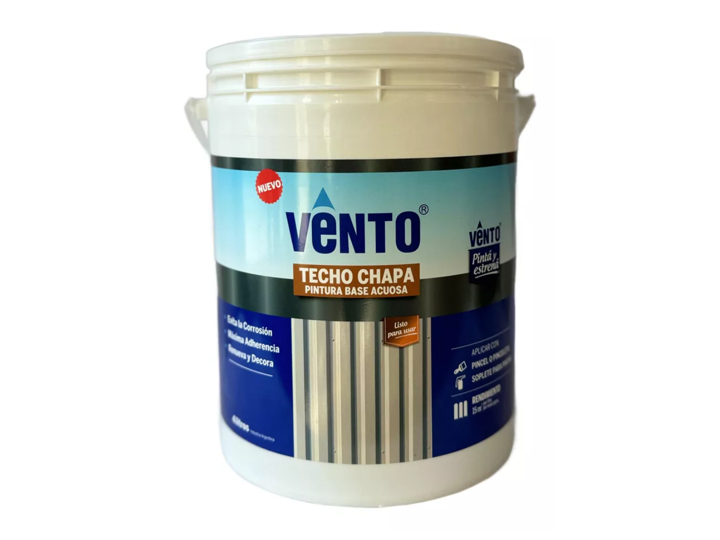 Pintura para techo de chapa 4 lts blanca - Vento / 1442