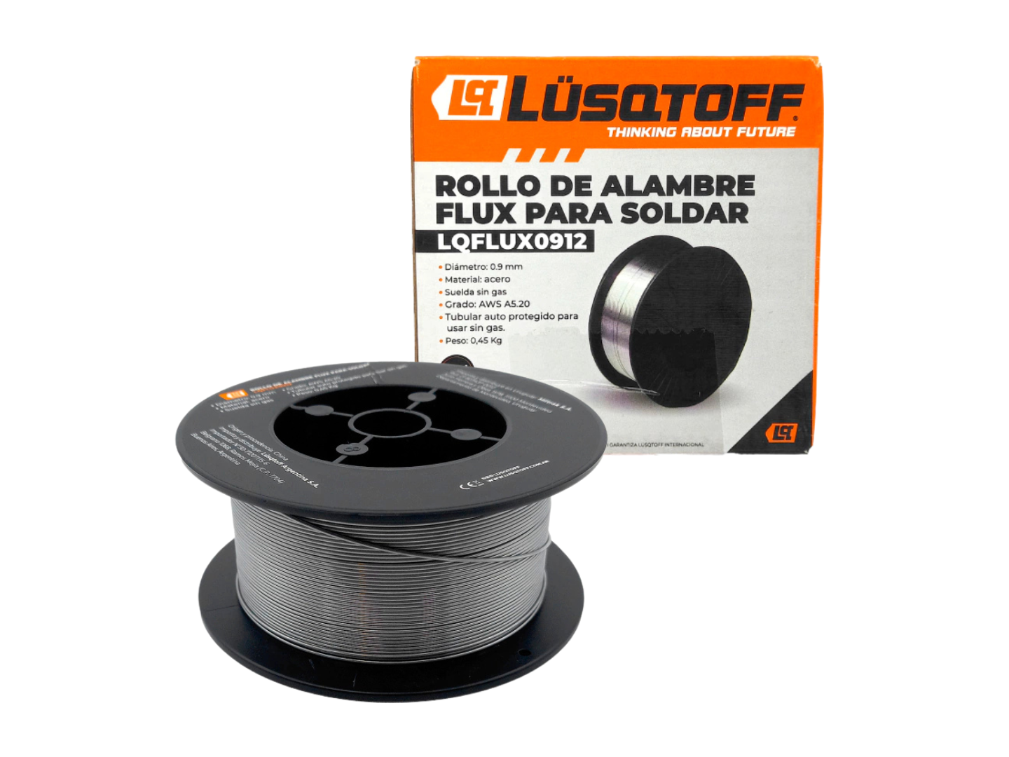 Alambre flux de 0,9 mm x 0.45 Kg - Lusqtoff / LQFLUX0912