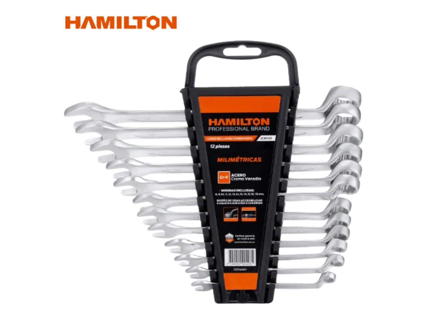 Juego de 12 llaves combinadas 8 a 19 mm - Hamilton / JCM12G