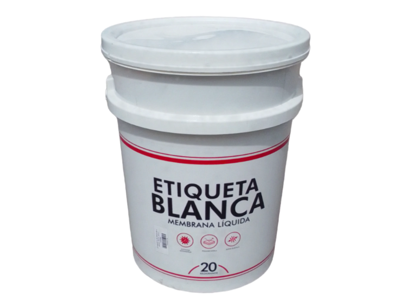 Membrana líquida color roja 20 kg - Etiqueta blanca / 450333112