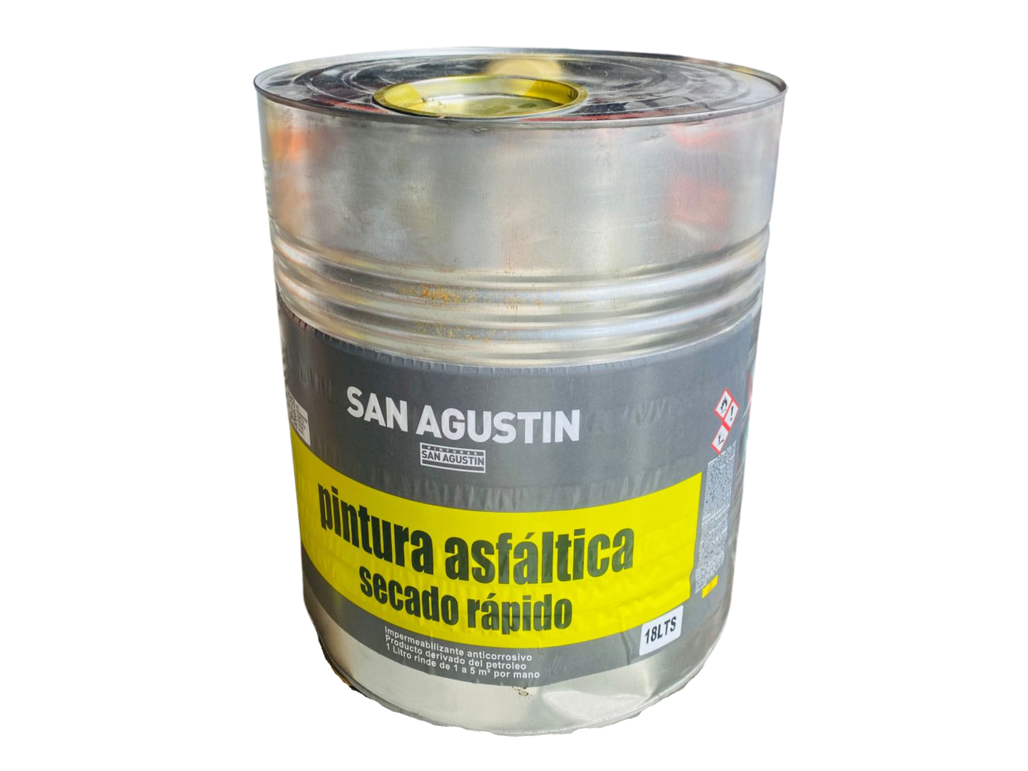 Pintura asfáltica secado rápido 18 litros - San Agustín / PASFSR18