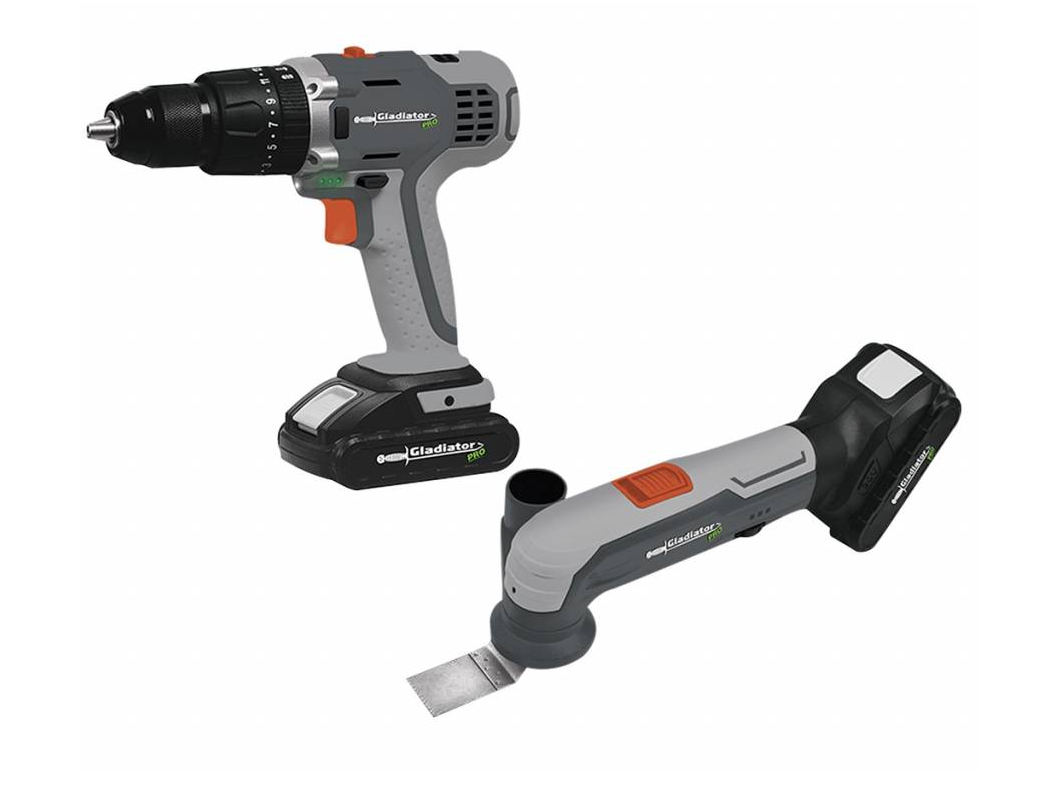 Combo Taladro + Multiherramienta oscilante Gladiator