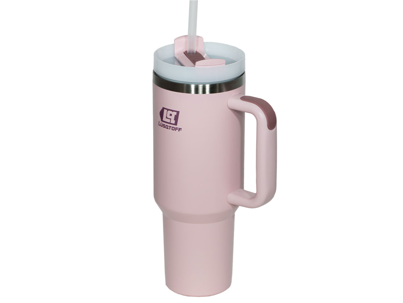 Vaso termico rosa 1,2 lts con tapa - Lusqtoff