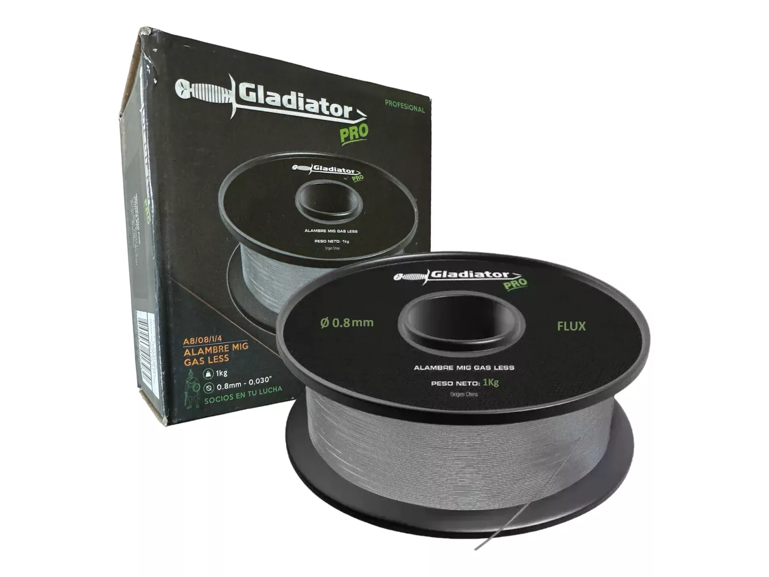 Alambre flux mig 0,8mm x 1 Kg - Gladiator