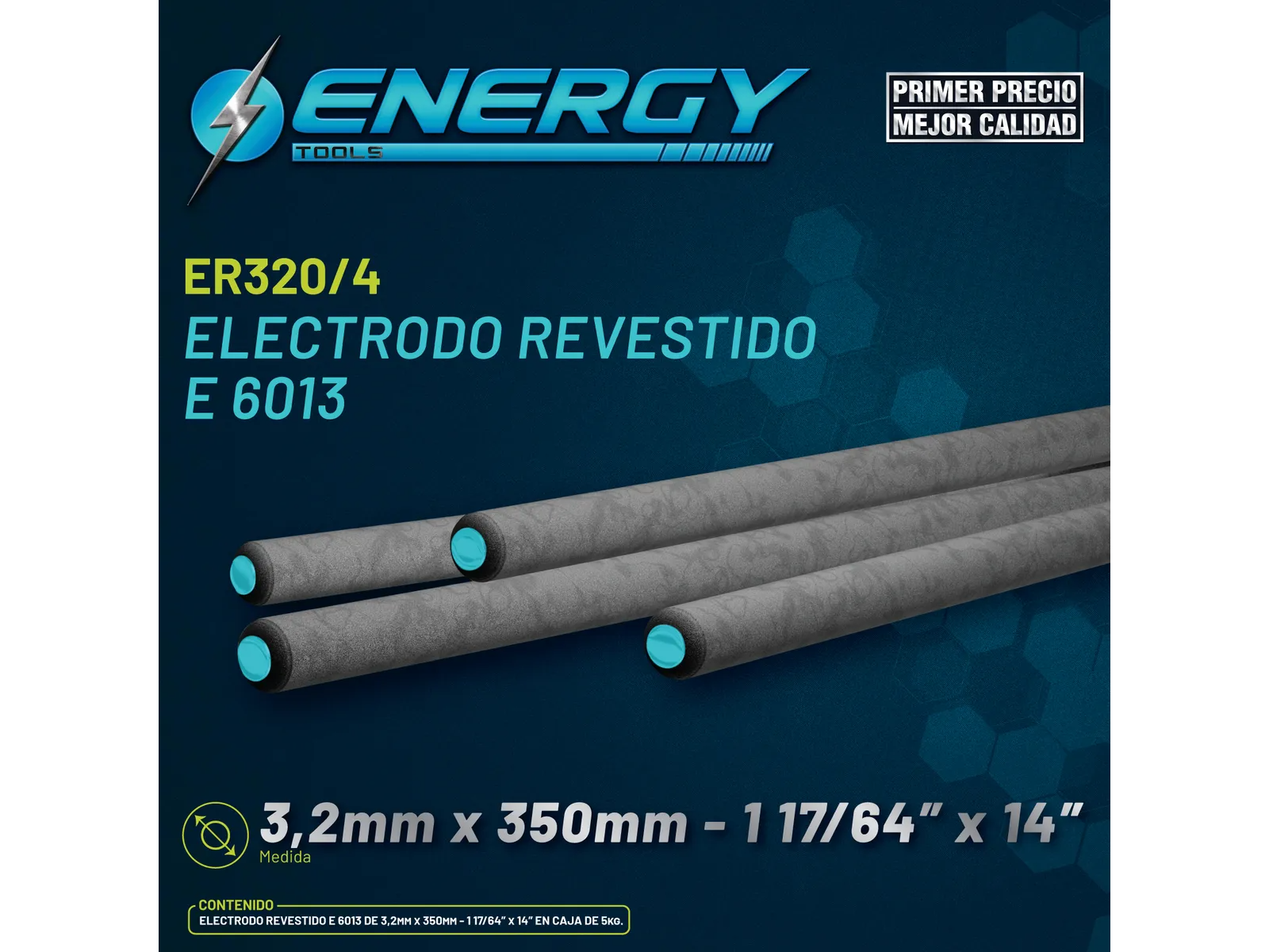 Electrodos punta azul 3,2 mm x 1 Kg - Energy