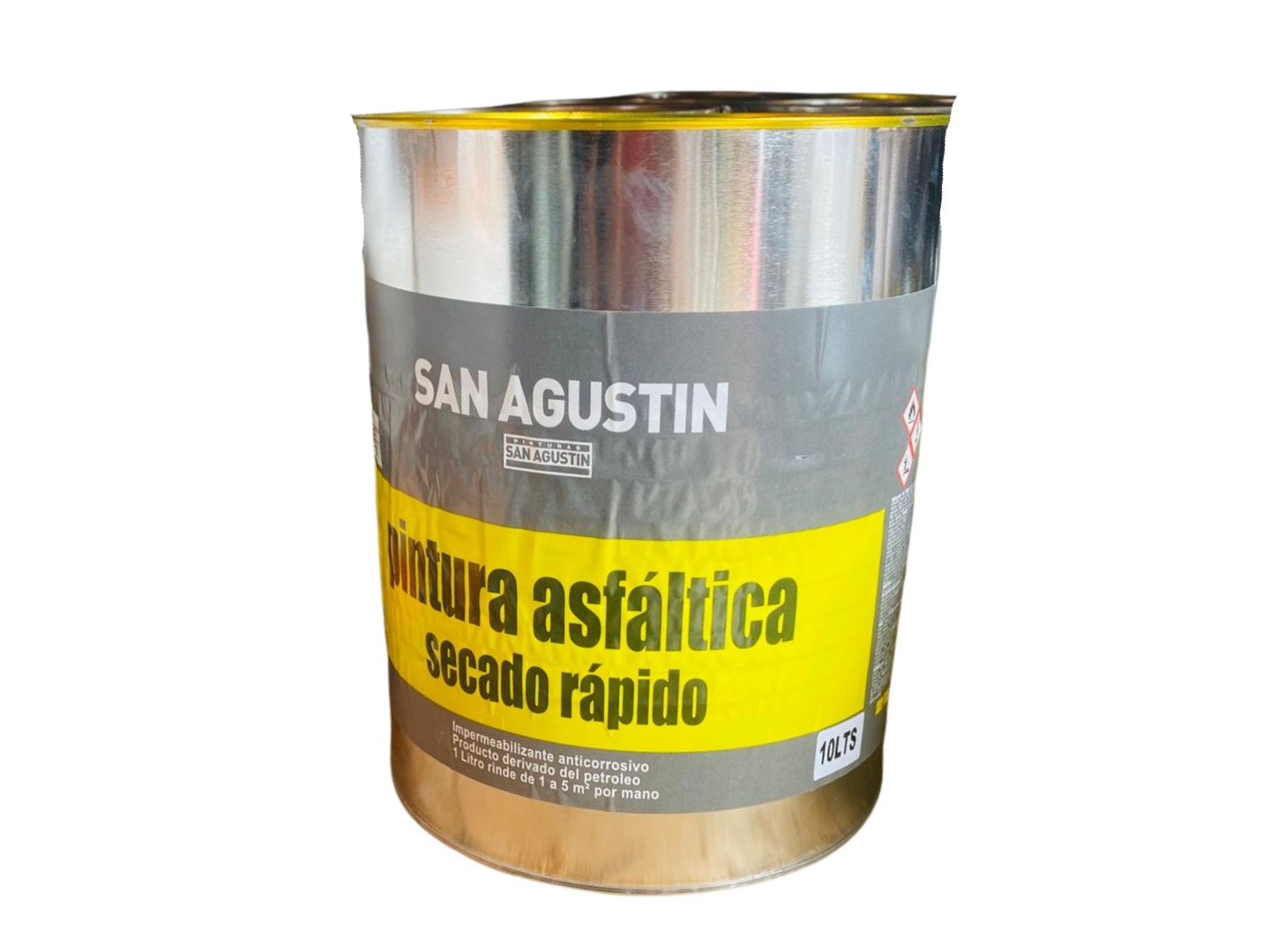 Pintura asfáltica secado rápido 10 litros - San Agustín