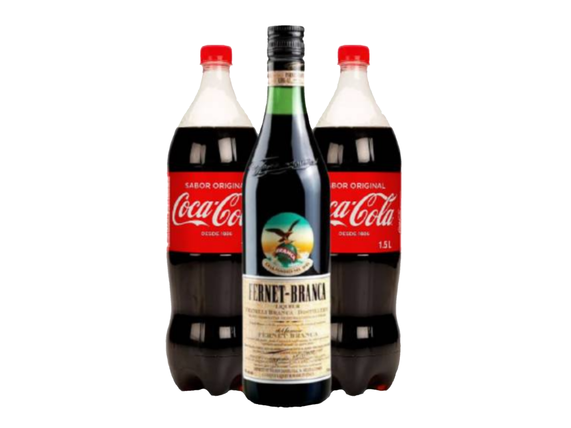 1 FERNET 750CM + 2 COCA COLA 1,5L