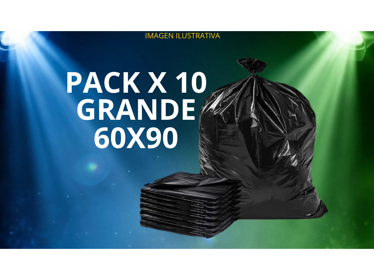 BOLSA RESIDUOS PACK X10 UNI. 60X90