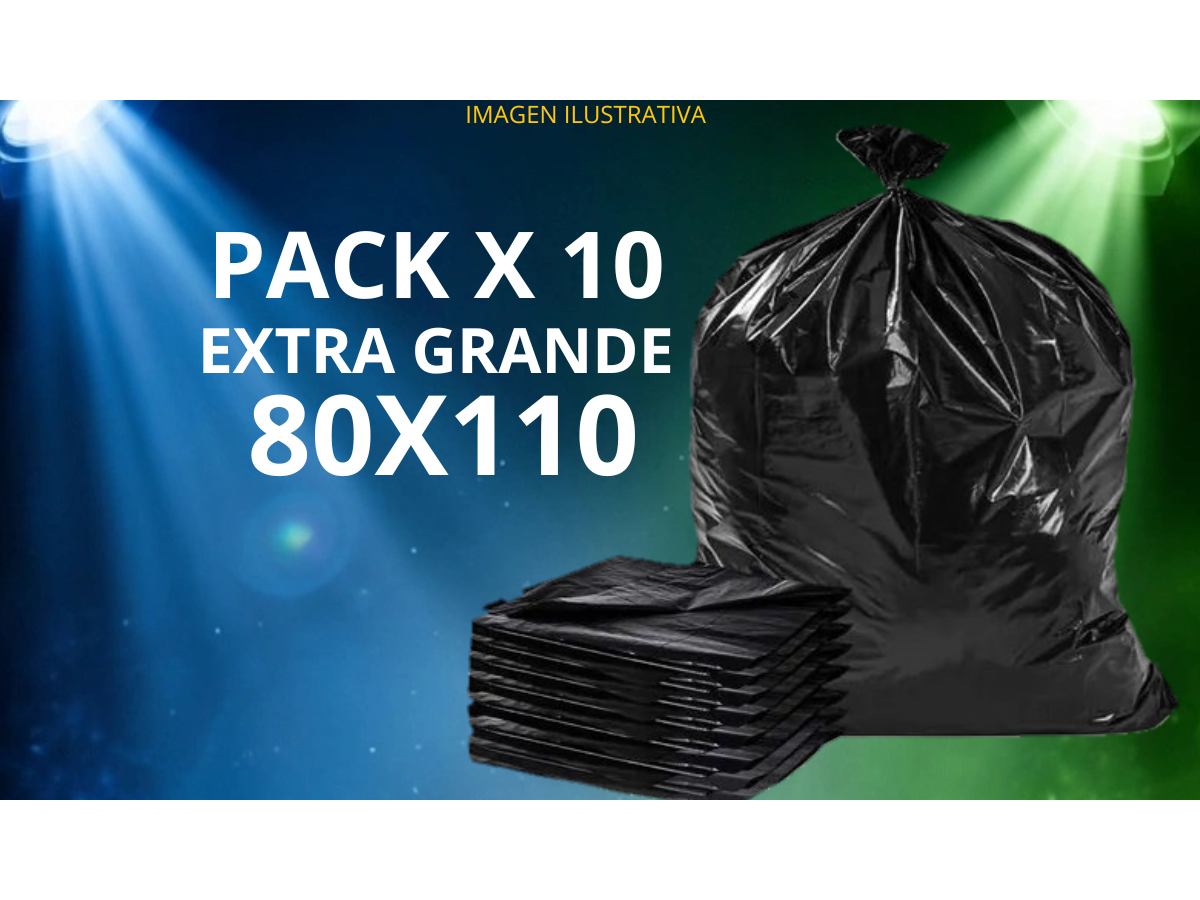 BOLSA RESIDUOS PACK 10 UNI. 80X110