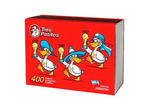 FÓSFOROS TRES PATITOS X 400 TRICAMPEONES