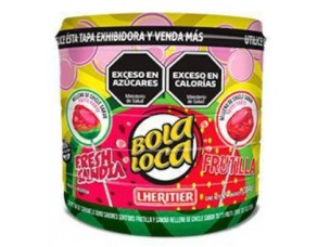 BOLA LOCA CHUP. FRUTILLA/SANDIA POTE 24U X12