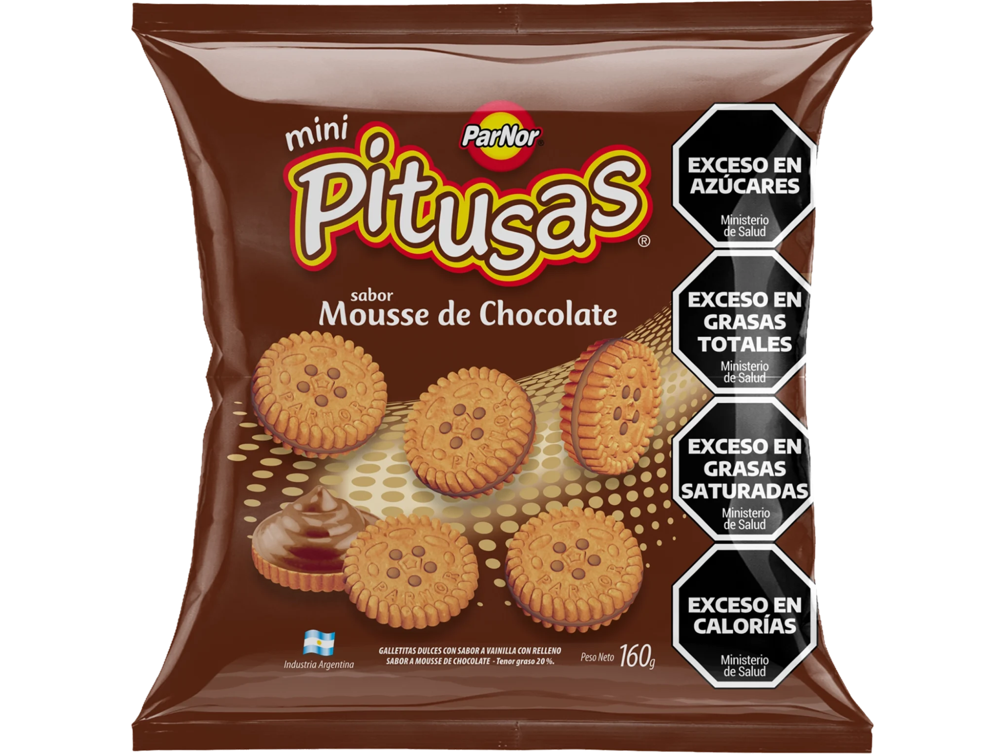 GALLETAS MINI PITUSA MOUSSE BOLSA X 160g