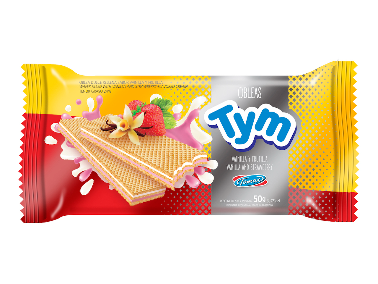 OBLEA TYM MIX FRUTILLA/VAINILLA X 50 GRS