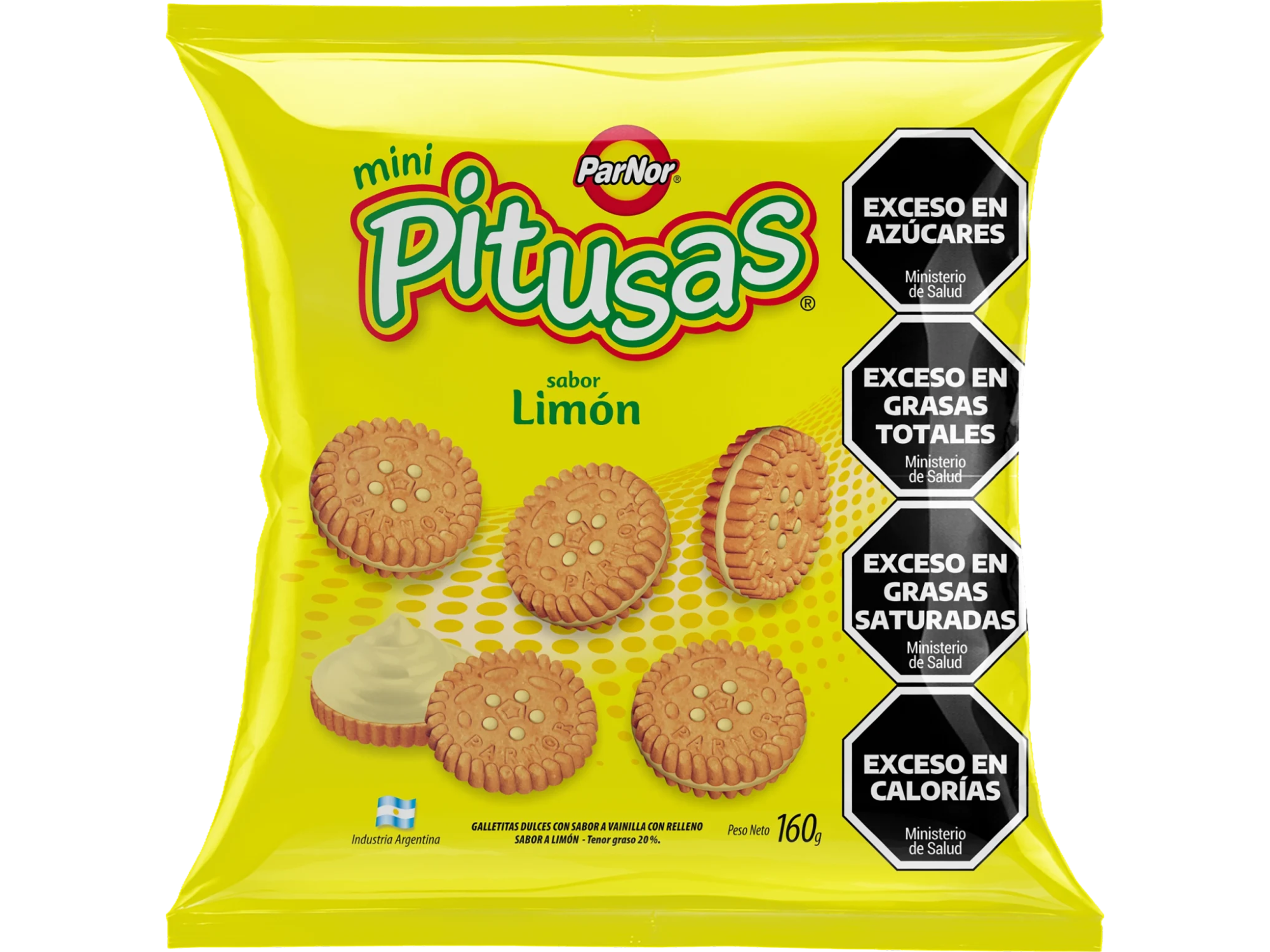 GALLETAS MINI PITUSAS LIMON BOLSA X 160G
