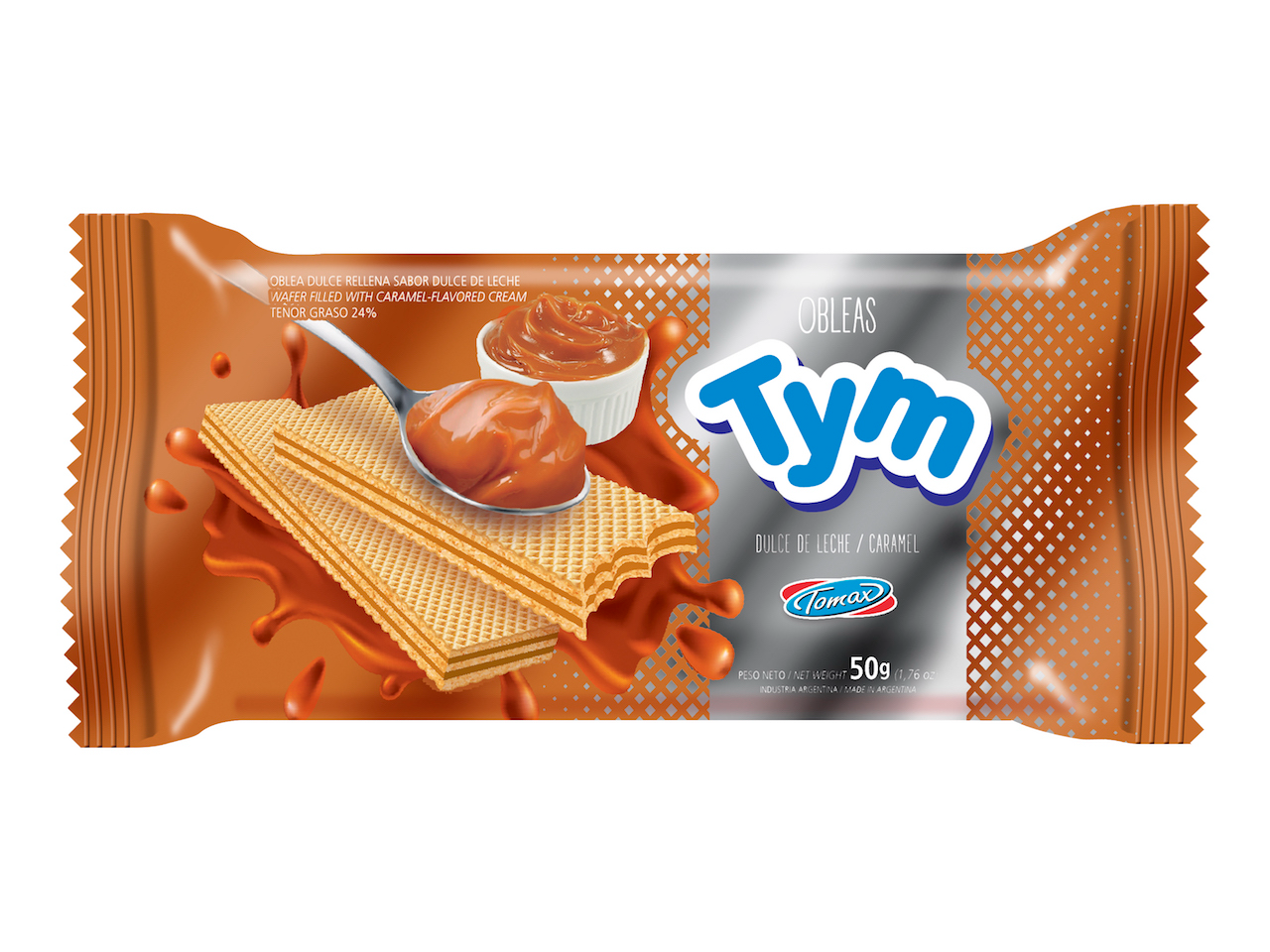 OBLEA TYM DULCE DE LECHE X 50 GRS