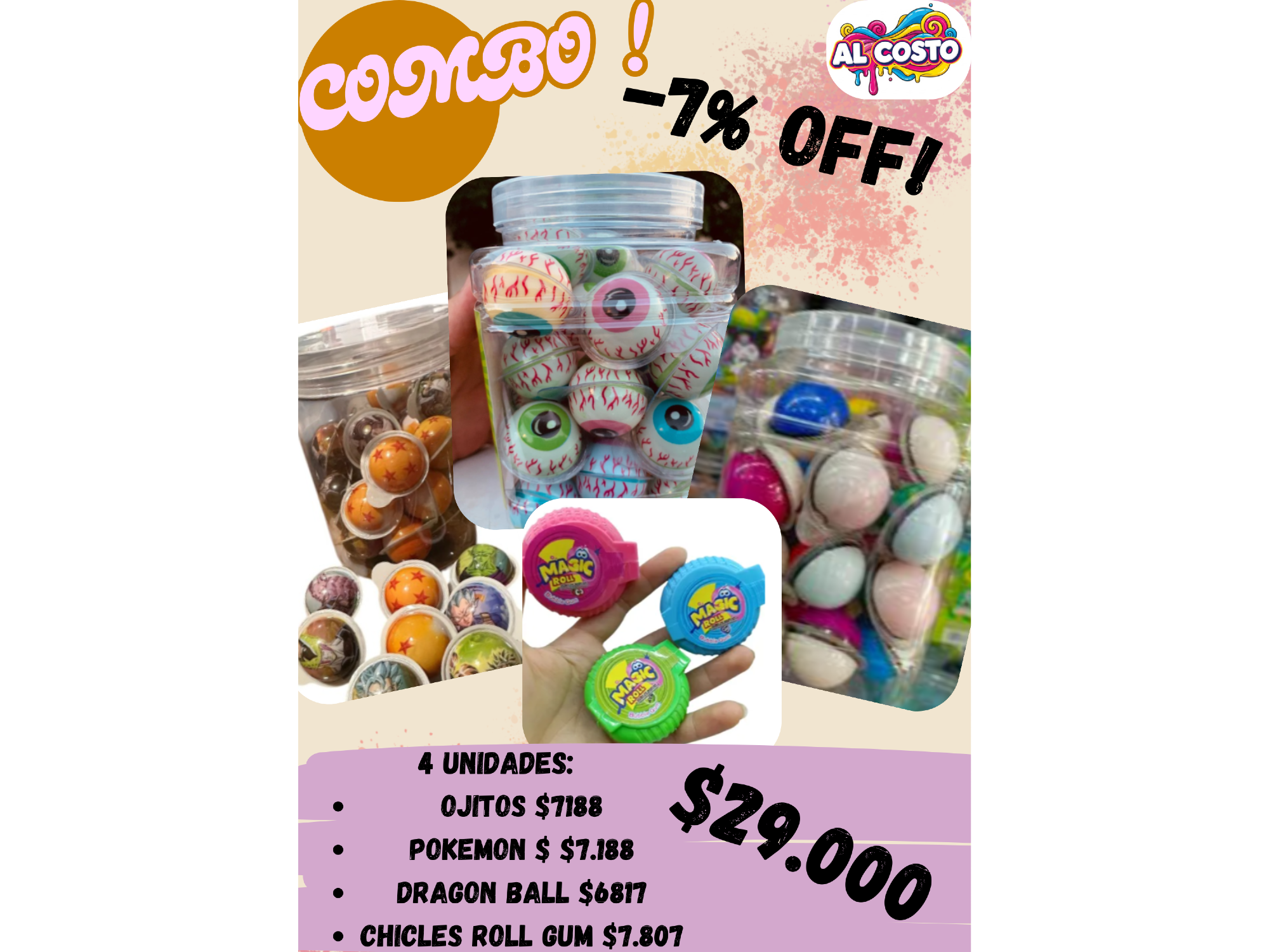 COMBO GOMITAS Y CHICLE !