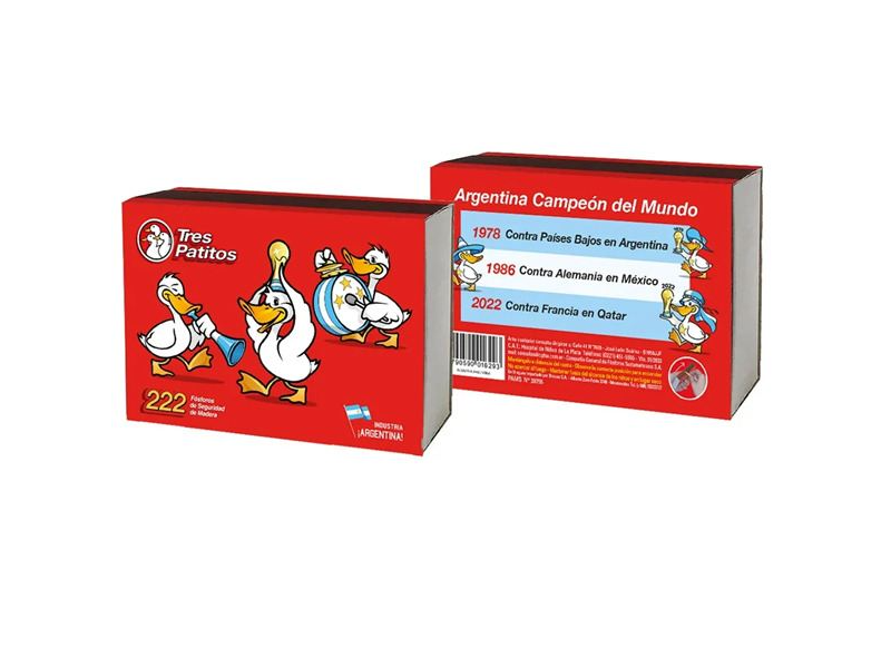 FÓSFORO 3 PATITOS X 222 TRICAMPEONES X10U blist