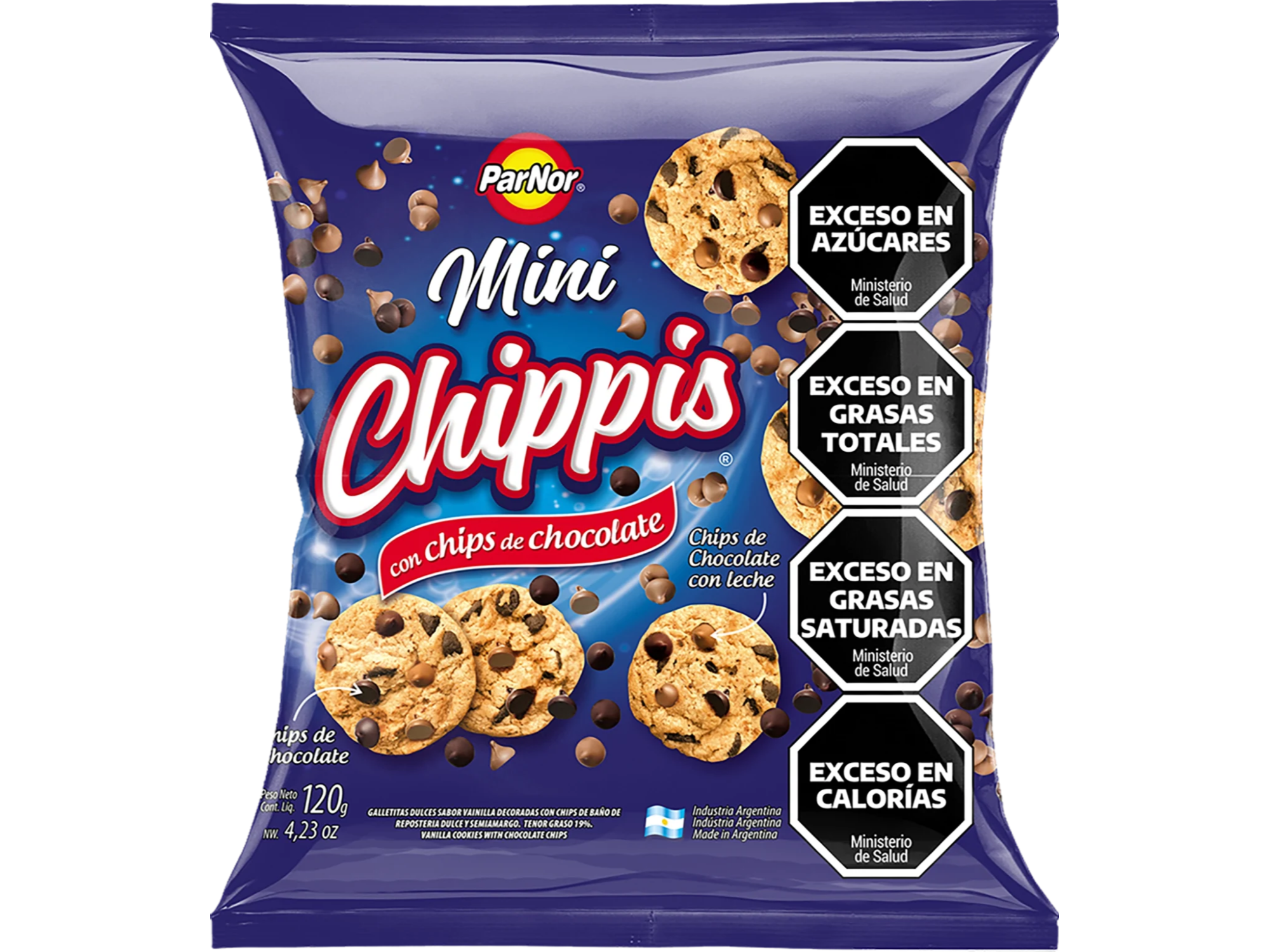 GALLETAS MINI CHIPS CHOCO BOLSA X 120GR